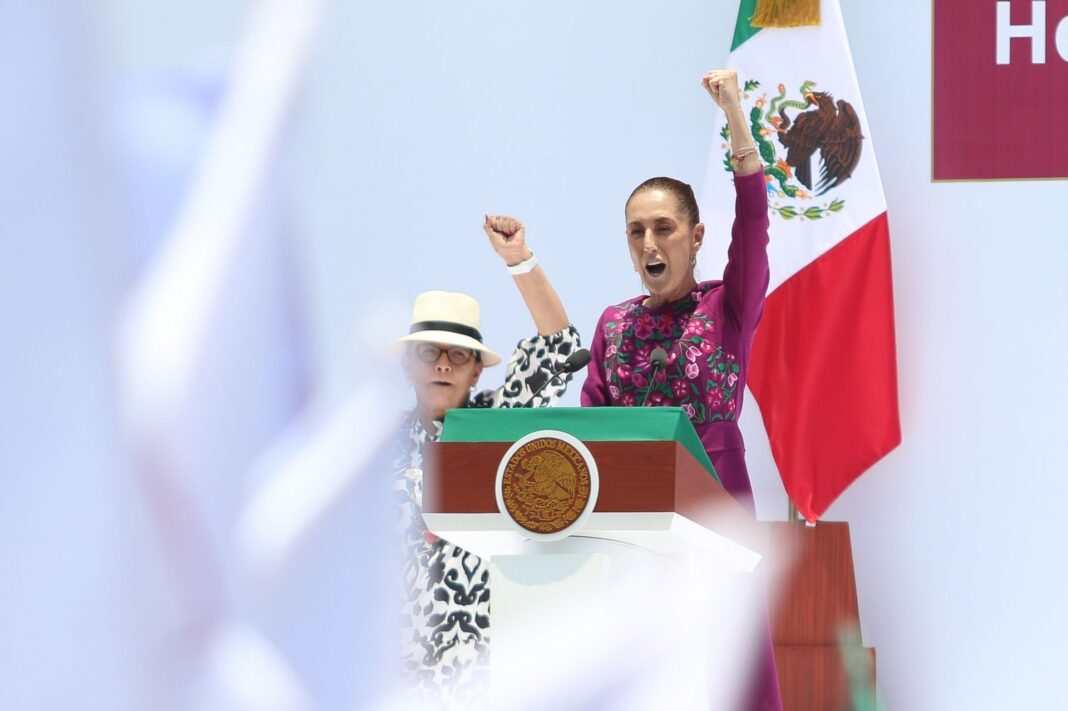Desde el Monumento a la Revolución, Sheinbaum presume avances y rechaza injerencia extranjera Desde el Monumento a la Revolución, Sheinbaum presume avances y rechaza injerencia extranjera