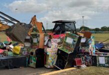 FGR lleva a cabo evento de destrucción de máquinas tragamonedas e incineración de más de 100 kilos de drogas