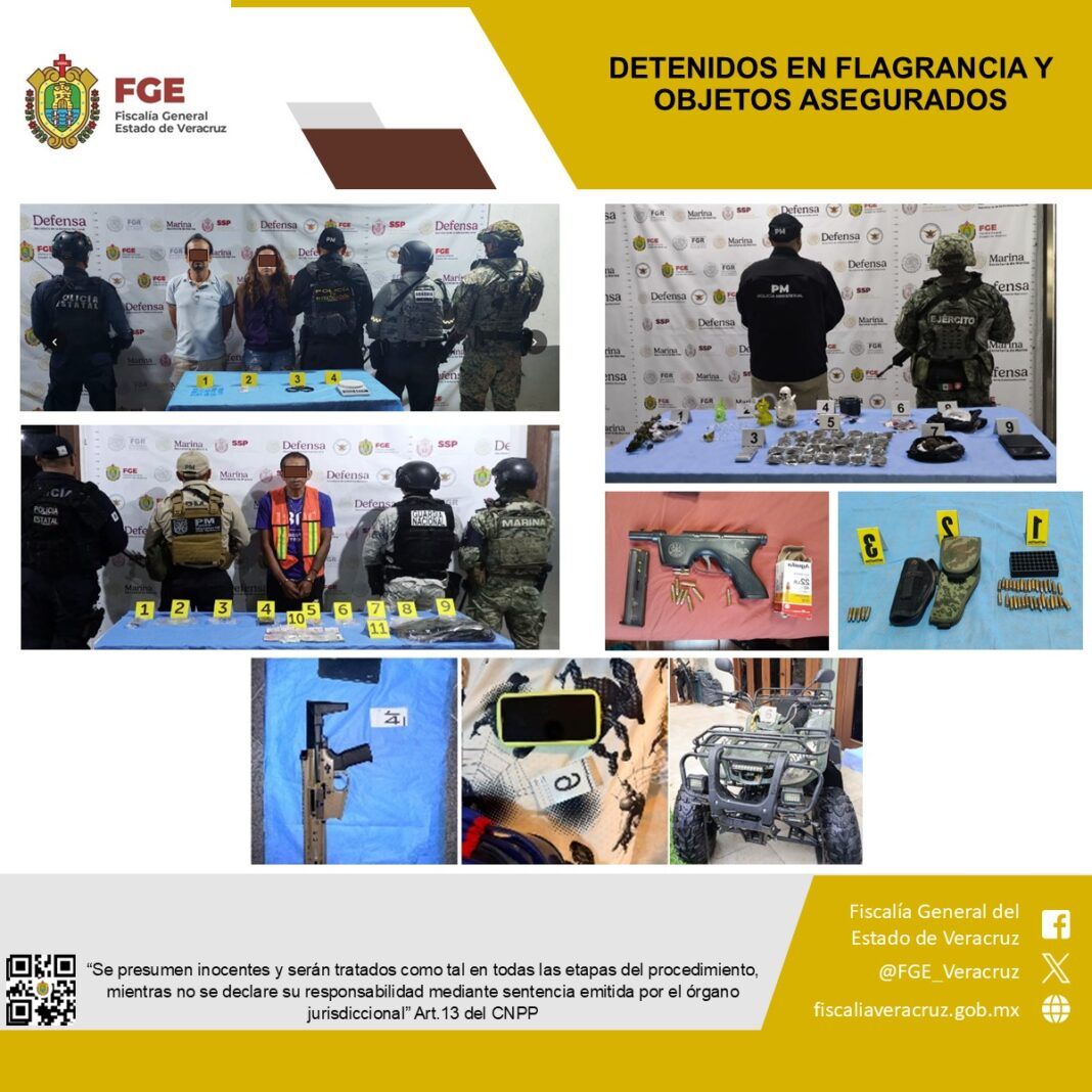 Acciones operativas de la FGE permiten 33 cateos y 32 detenciones en 25 municipios de Veracruz Acciones operativas de la FGE permiten 33 cateos y 32 detenciones en 25 municipios de Veracruz