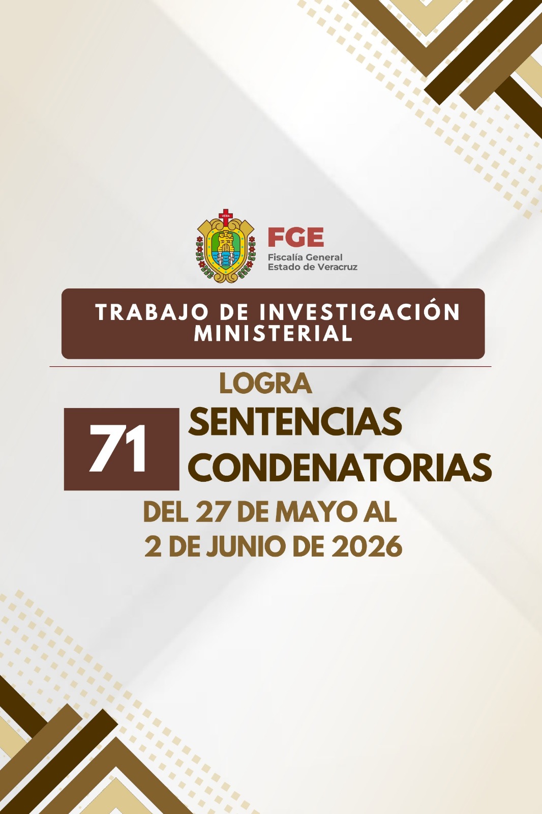 Sentencias por secuestro, homicidio, pederastia y otros delitos: FGE Veracruz logra 71 condenas en una semana Sentencias por secuestro, homicidio, pederastia y otros delitos: FGE Veracruz logra 71 condenas en una semana