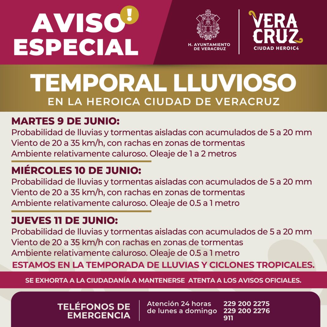 Por temporada de lluvias PC Veracruz prioriza seguridad ciudadana Por temporada de lluvias PC Veracruz prioriza seguridad ciudadana