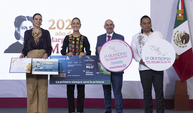 Con la gran escapada hay descuentos para viajar todo el año: Presidenta obsequiará 6 viajes dobles al sureste para los papás de México Con la gran escapada hay descuentos para viajar todo el año: Presidenta obsequiará 6 viajes dobles al sureste para los papás de México
