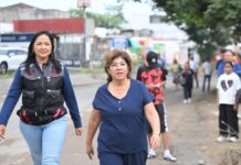 Supervisa Rosa María obra integral de 20 mil metros cuadrados para mejorar movilidad en zona norte de la ciudad de Veracruz