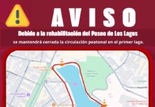 Inician obras en Paseo de Los Lagos; restringirán paso peatonal en primer lago
