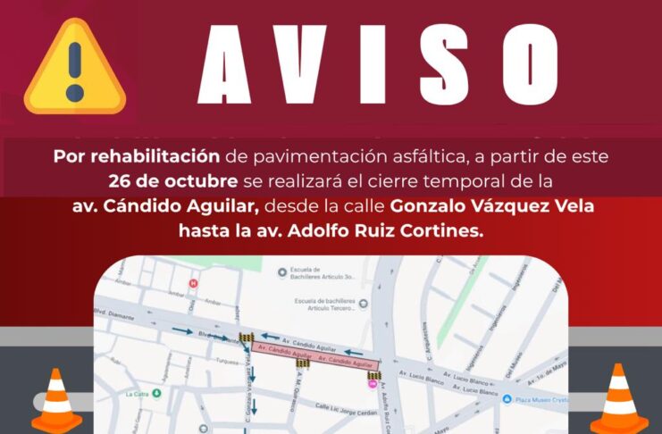 Inician este lunes trabajos de bacheo en Cándido Aguilar