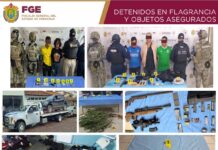 47 cateos en 30 municipios de Veracruz deja 38 detenidos; armas, vehículos, indicios y presunta droga asegurados