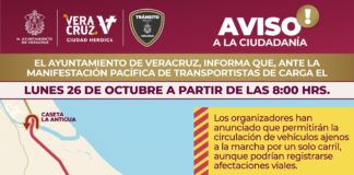 Transportistas marcharán este lunes en Veracruz; alertan por posibles cierres viales